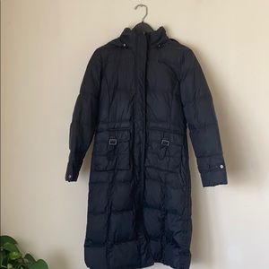 Long black winter jacket